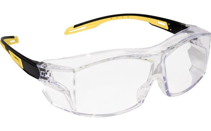 SAS Saftey VX15 OTG Black Yellow/Clear Safety Eyewear