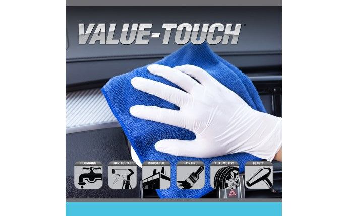 SAS Safety Value-Touch® Powder-Free Latex Disposable Gloves - 5 Mil - 100-Pack