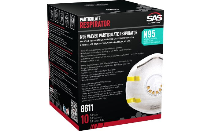 AllPro N95 Particulate Respirator with Valve 10/Box