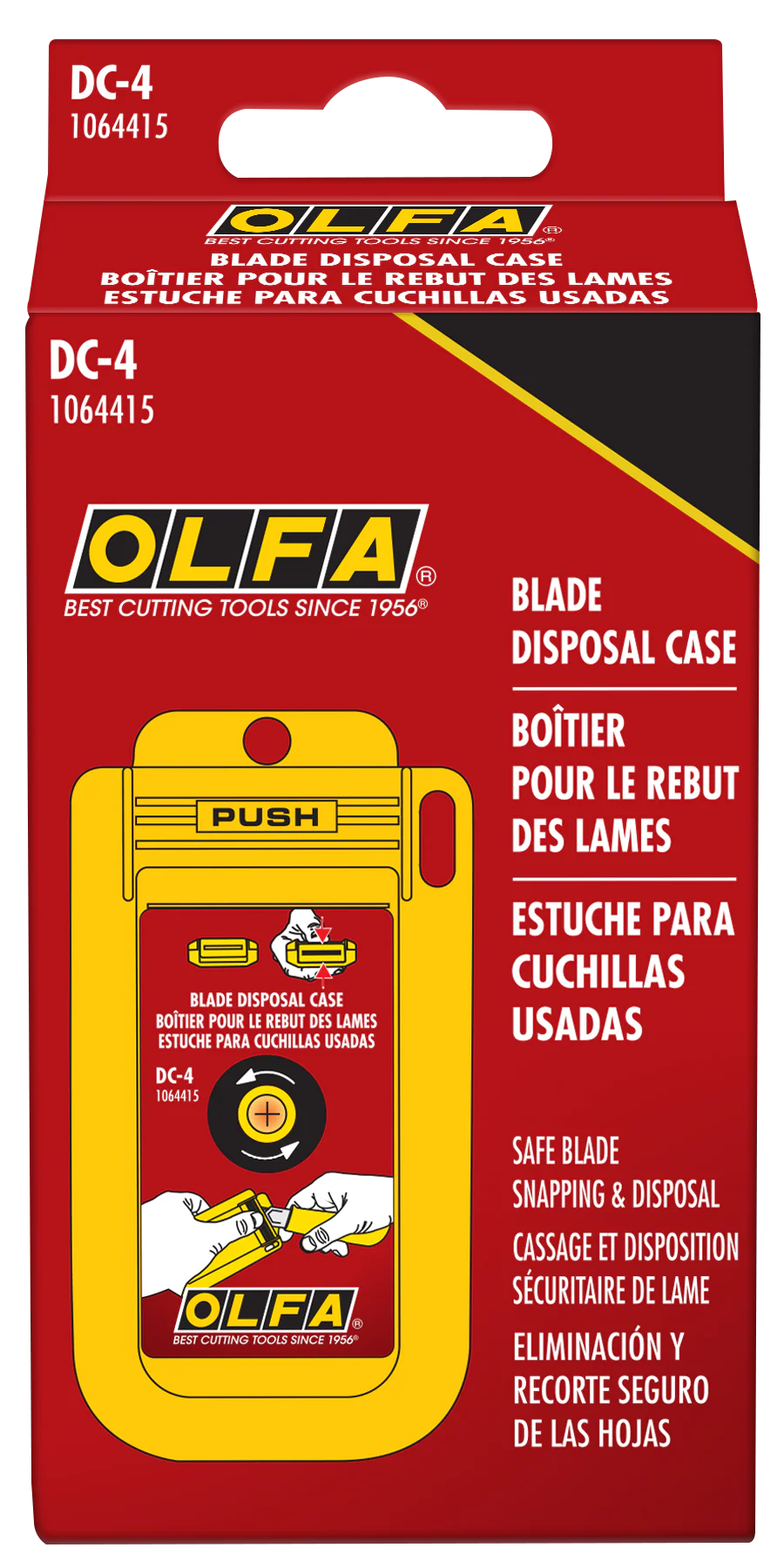 OLFA Reusable Blade Disposal Can with Mounting Hole | DC-4