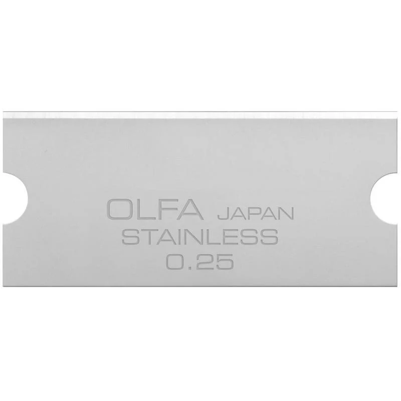 OLFA 40mm Stainless Steel Glass Scraper Blade - 6 Pack | GSB-2S/6B