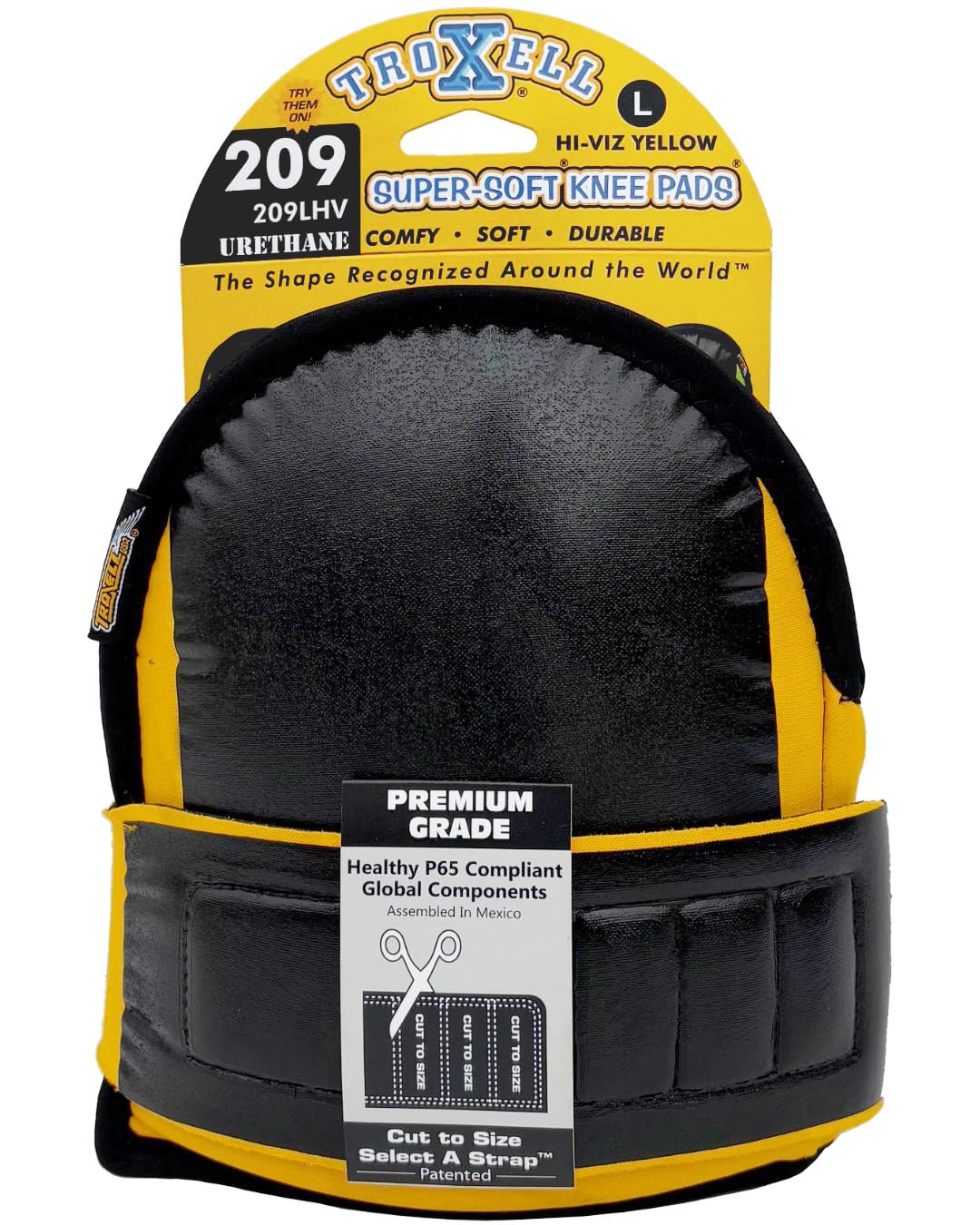Troxell Super-Soft Knee Pads Hi-Viz Yellow Large | 209LHV