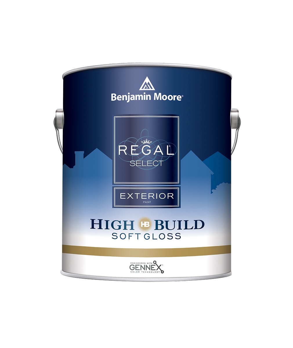 Benjamin Moore Regal Select® Exterior High Build Paint in Soft Gloss available in-store and online at West Whittier Paint. 